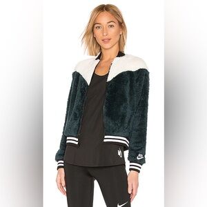 Nike Sherpa Bomber Varsity Fleece Jacket